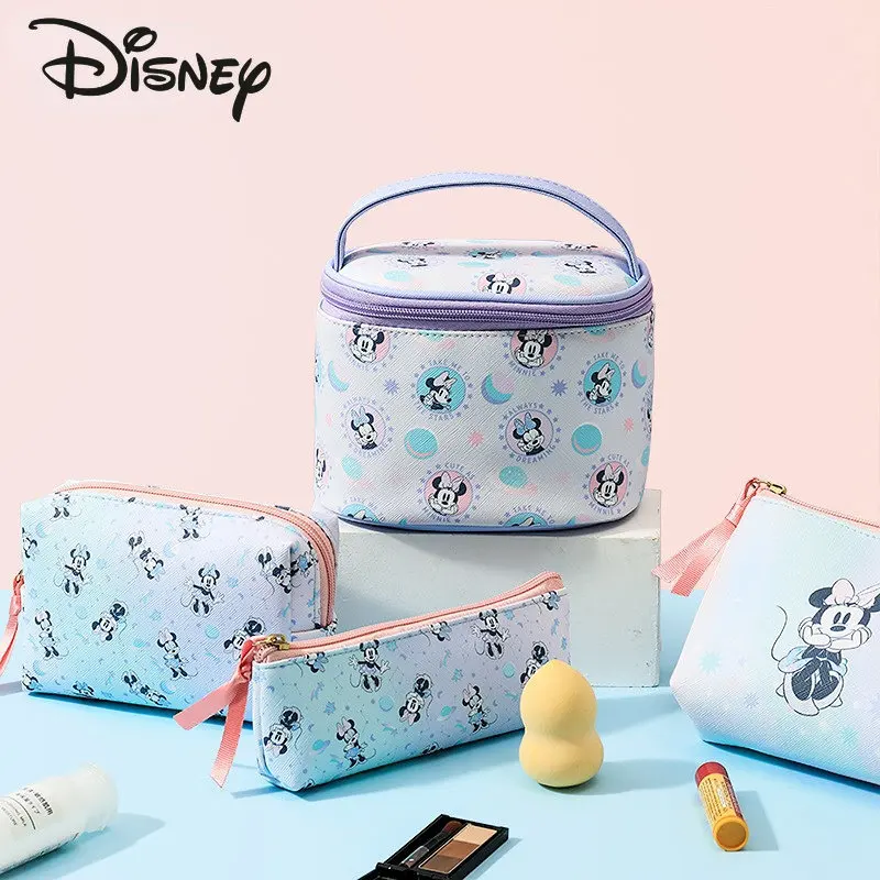 Косметичка Disney из четырех частей, Мультяшная милая косметичка для хранения косметики, Портативная дорожная сумка для мытья, многофункциональная сумка для рук