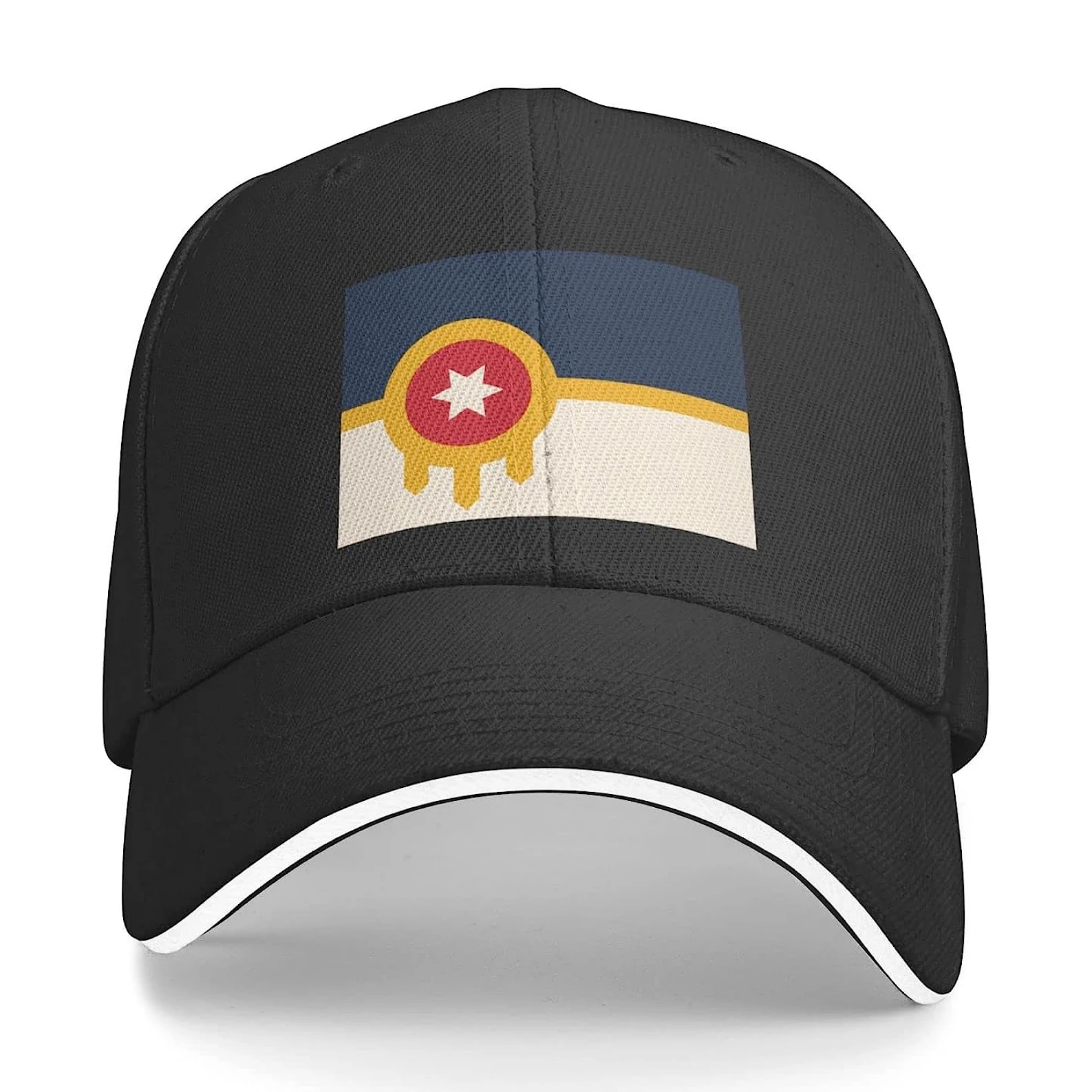 Бейсболка унисекс с флагом Талсы, подходит для мужчин и женщин, Регулируемая шляпа для папы, кепка для сэндвича