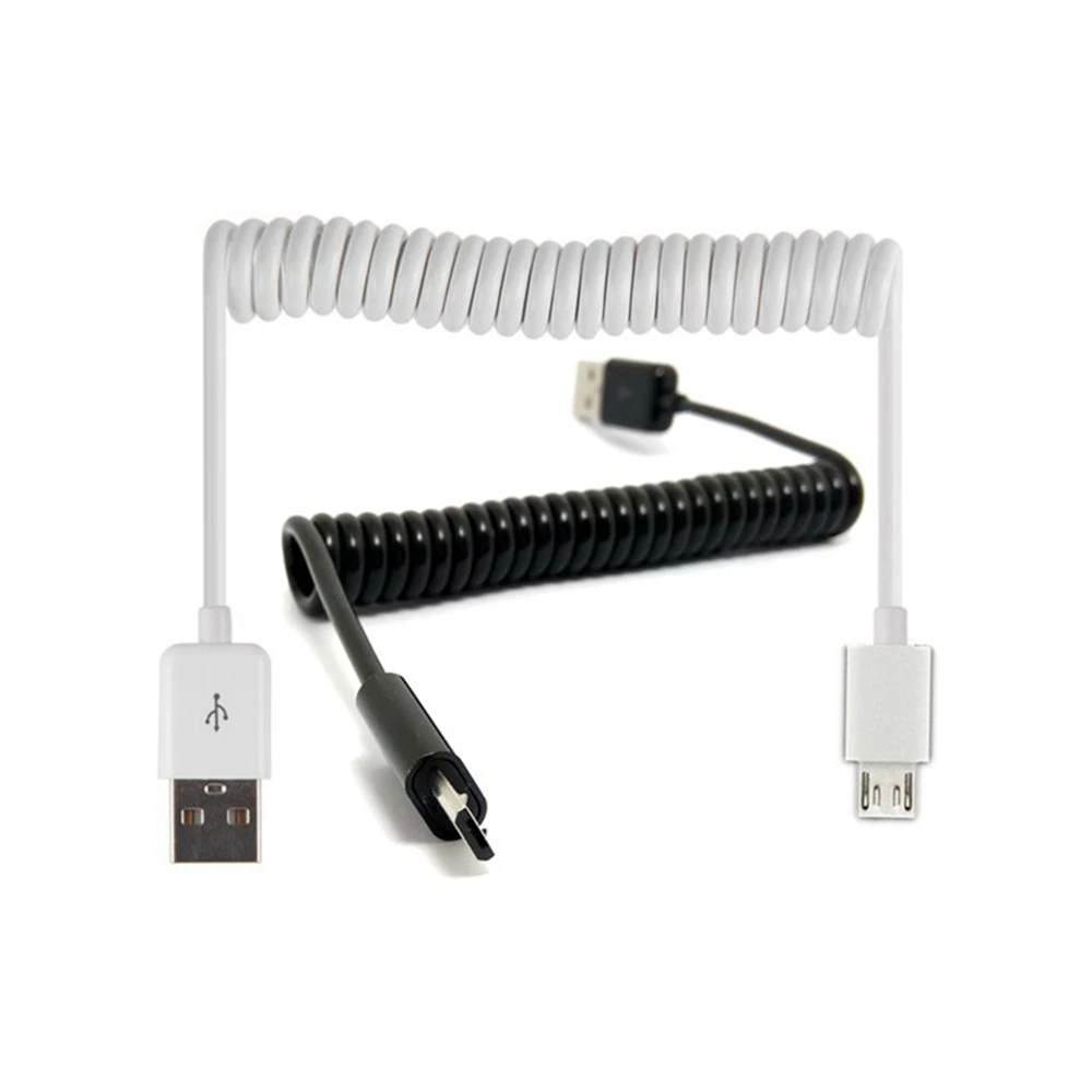 Универсальный кабель для передачи данных Microusb Android smartphone автомобильный пружинный телескопический кабель для зарядки V8 stretch cable