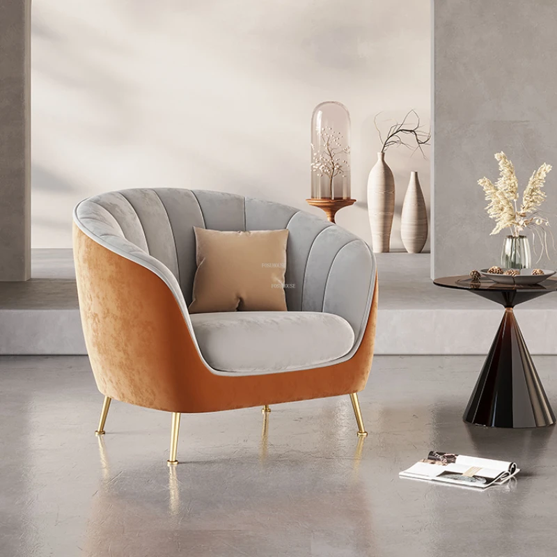Американское тканевое кресло для отдыха, стулья для гостиной, Креативный дизайнерский ленивый односпальный диван, Балкон, диван-кресло для отдыха, мебель для дома