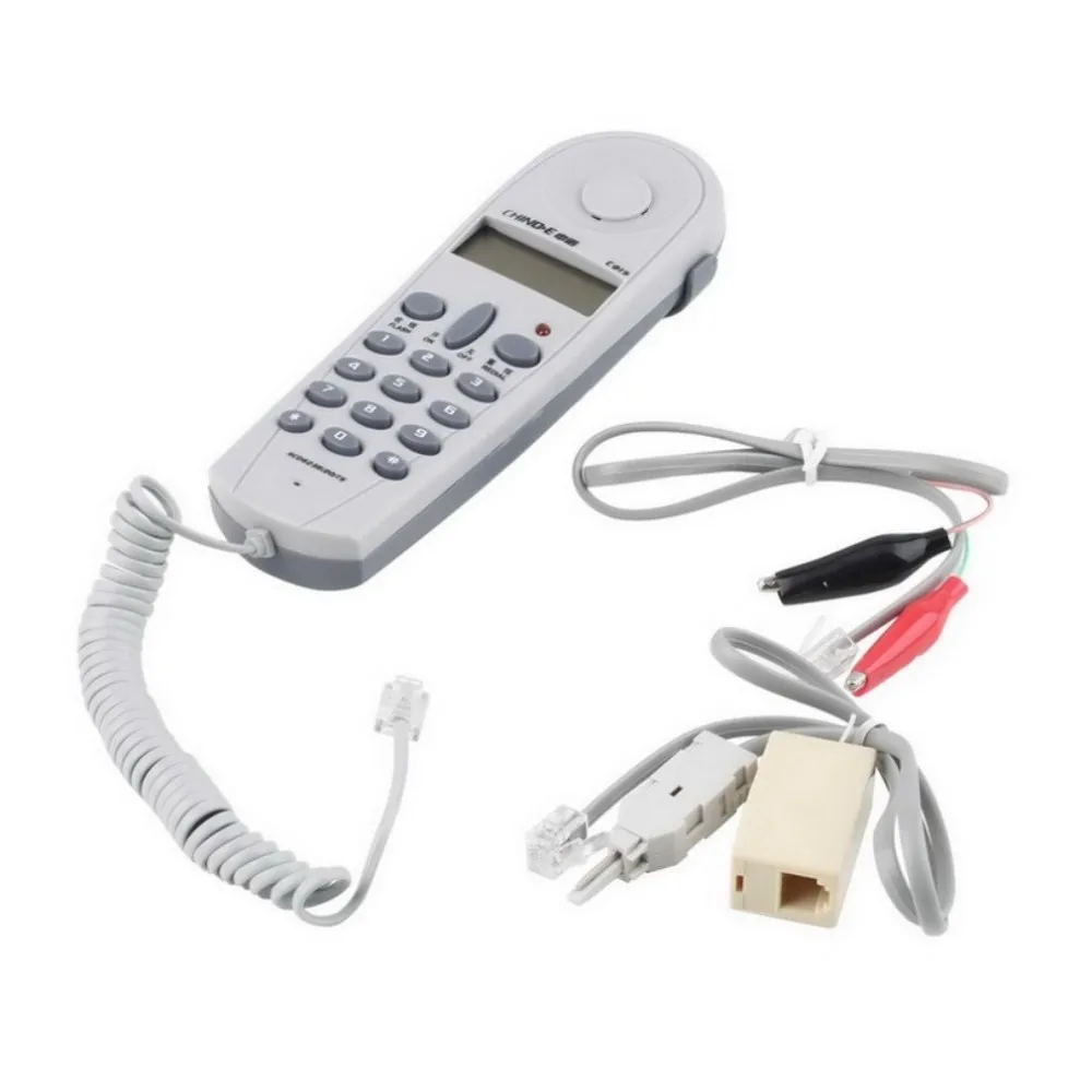 Телефонный Тестер для стыковой проверки телефона Инструмент линейщика Набор сетевых кабелей Профессиональное устройство C019 Проверка неисправности телефонной линии