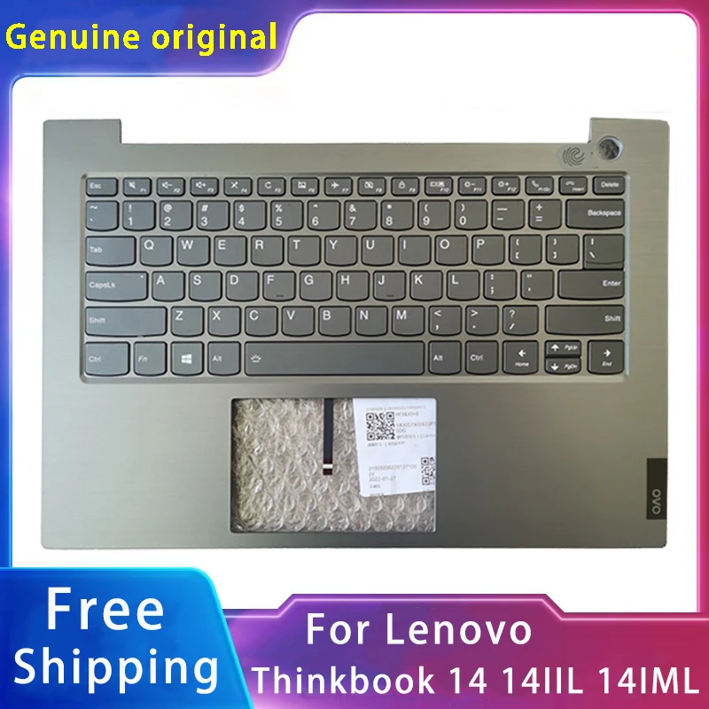 Новинка для Lenovo Thinkbook 14 14IIL 14IML, сменные аксессуары для ноутбуков, подставка для рук/клавиатура с подсветкой серого цвета