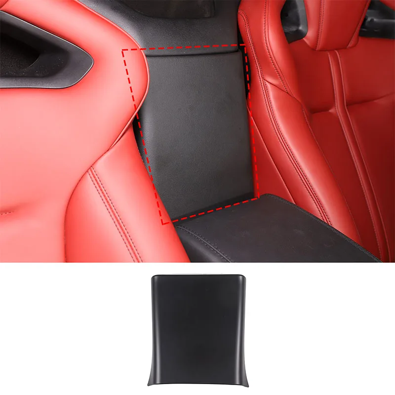 Для 2013-2024 Jaguar F-TYPE ABS матовый черный автомобильный подлокотник коробка задняя декоративная крышка наклейка аксессуары для интерьера автомобиля