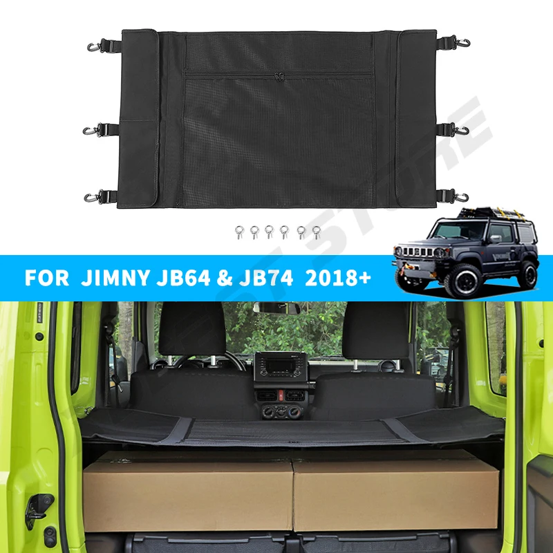 Автомобильная Шторка Заднего Багажника, Сумка-Сетка для Хранения Suzuki Jimny JB64 JB74 2019 2020 2021 2022 2023, Автомобильные Аксессуары Для Уборки