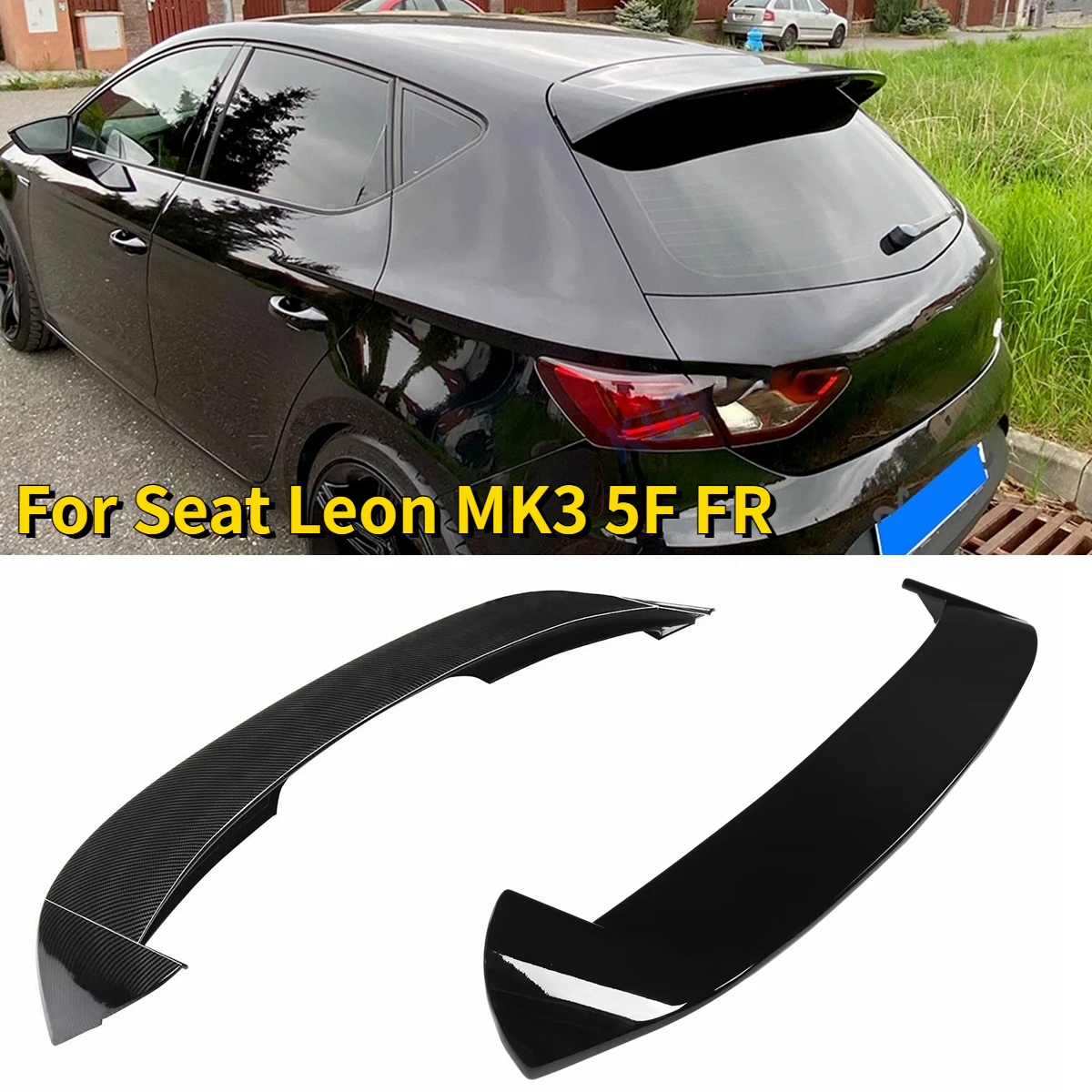 Для Seat LEON MK 3 MK3 5F FR Стиль Хэтчбек 5 Дверей 2012-2020 ABS Материал Задний спойлер Губа Багажника Крыло (не подходит для 3 дверей)