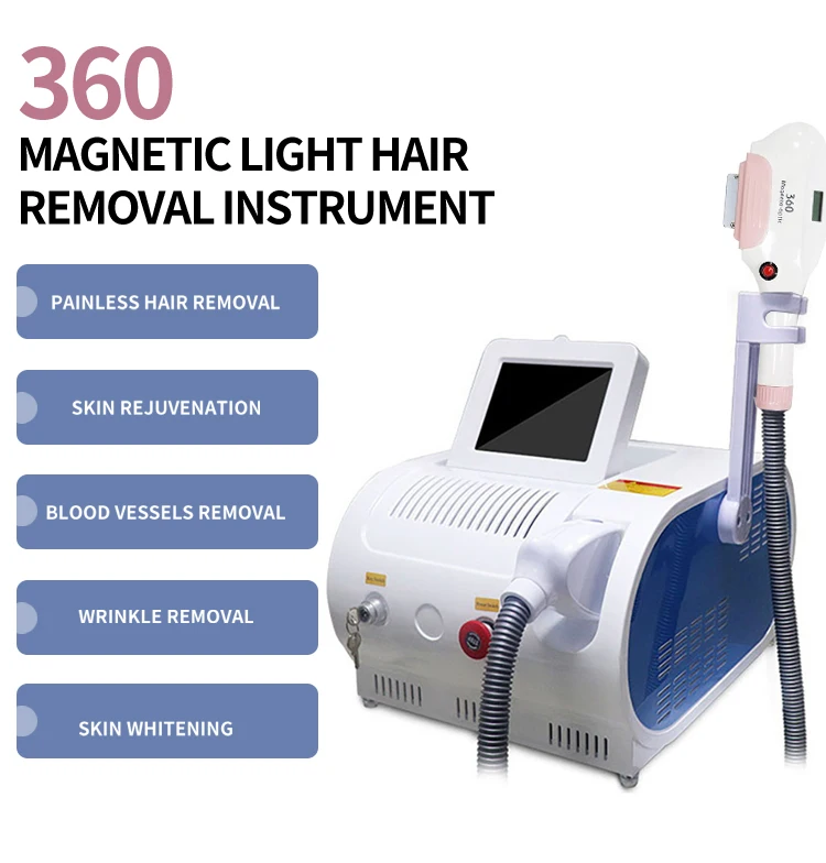 Лазерная эпиляция 360 Магнитооптическая эпиляция Машина для омоложения кожи IPL Машина для удаления волос IPL