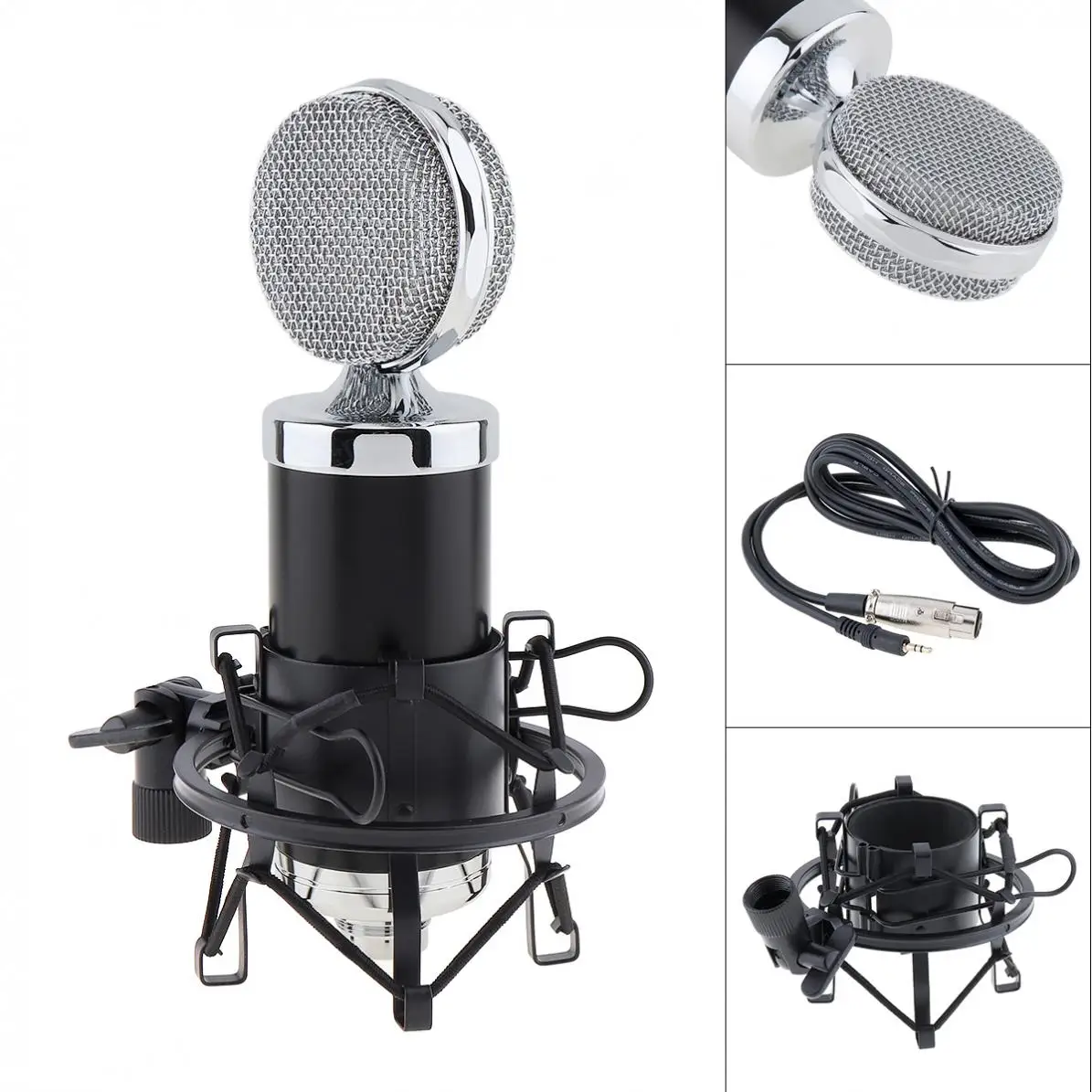 Профессиональный конденсаторный микрофон BM 5000 с цепным управлением и позолоченной большой диафрагмой для KTV /Studio