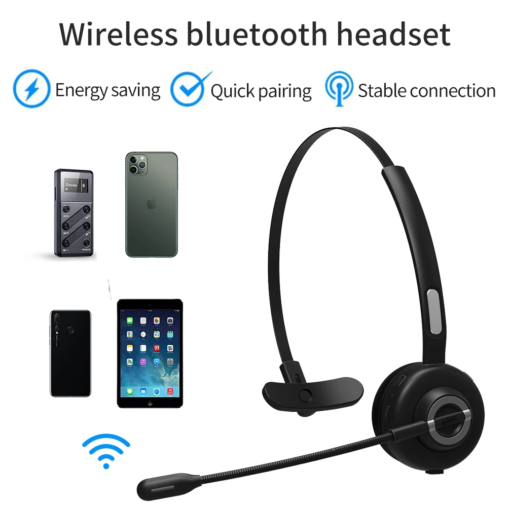 Bluetooth 5,0 Наушники USB, игровая гарнитура с монофоническим креплением на голову, Шумоподавление, Hi-Fi, Беспроводная бизнес-гарнитура с микрофоном для ПК