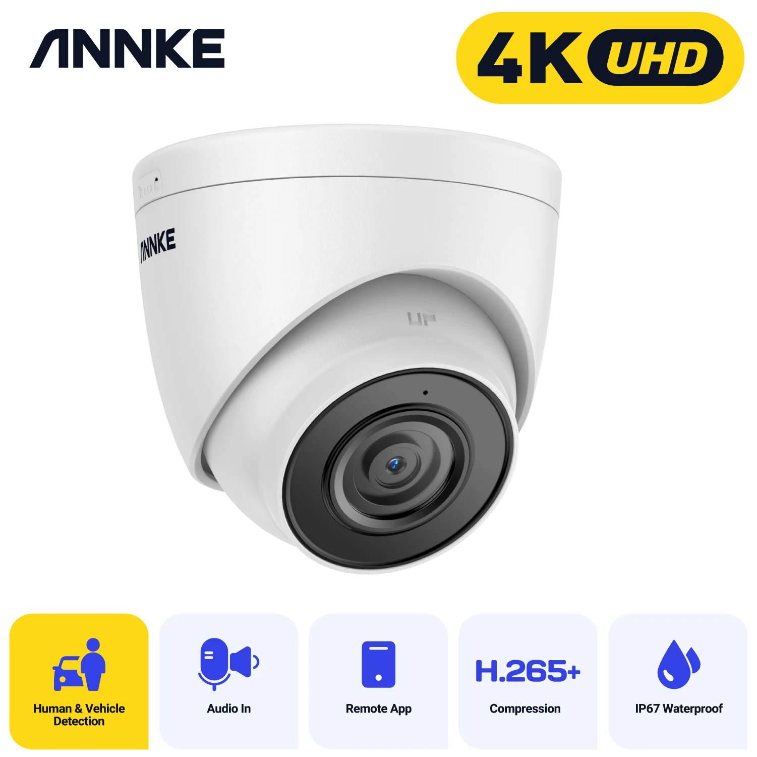 ANNKE Ultra HD 8MP POE Камера Обнаружение Человека Транспортным средством Наружная Сеть Безопасности EXIR Ночное Видение Оповещение по электронной почте PoE IP-камера 4 мм