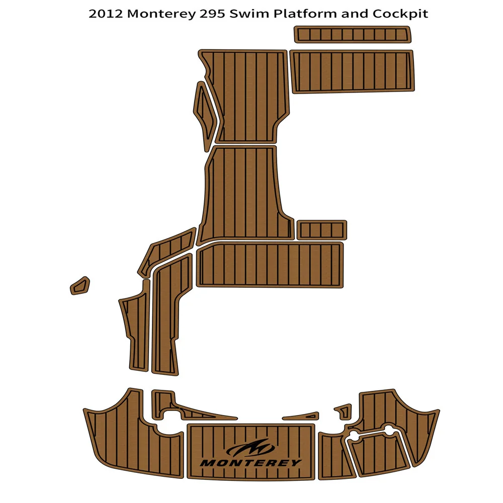 2012 Monterey 295 Платформа для плавания Кокпит Коврик для лодочной палубы из вспененного EVA Тика