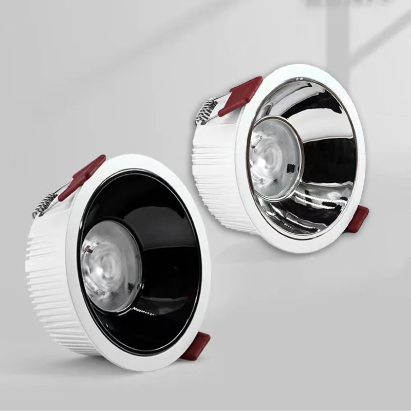 Светодиодный светильник со встроенным антибликовым покрытием COB spotlight 7 Вт 10 Вт 12 Вт 15 Вт 20 Вт потолочная круглая панельная лампа для декоративного домашнего освещения