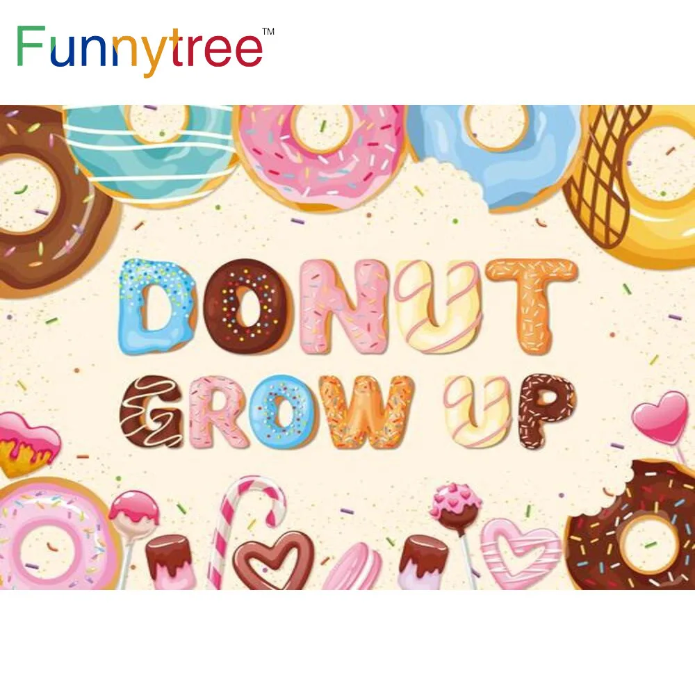 Funnytree Baby Shower Шоколадный батончик, Пончик для причастия, фон для вечеринки по случаю Дня рождения, Вырасти, милая девочка, Отпразднуй, реквизит для фотосессии, фон