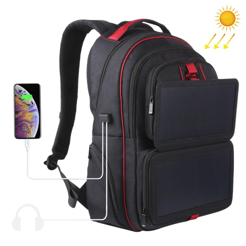 Новые сумки для фотоаппаратов, рюкзак для ноутбука, сумки через плечо с солнечной панелью мощностью 14 Вт, USB-зарядное устройство для мобильных телефонов, планшетов