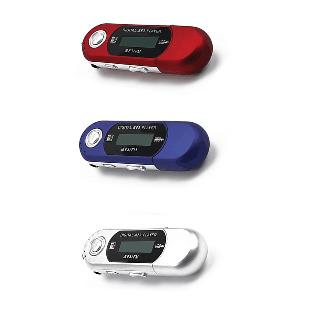 Мини MP3-плеер с поддержкой 32G TF-карты, небольшой флэш-накопитель, ЖК-музыкальный плеер с аудиоразъемом 3-5 мм для школьного спорта, синий