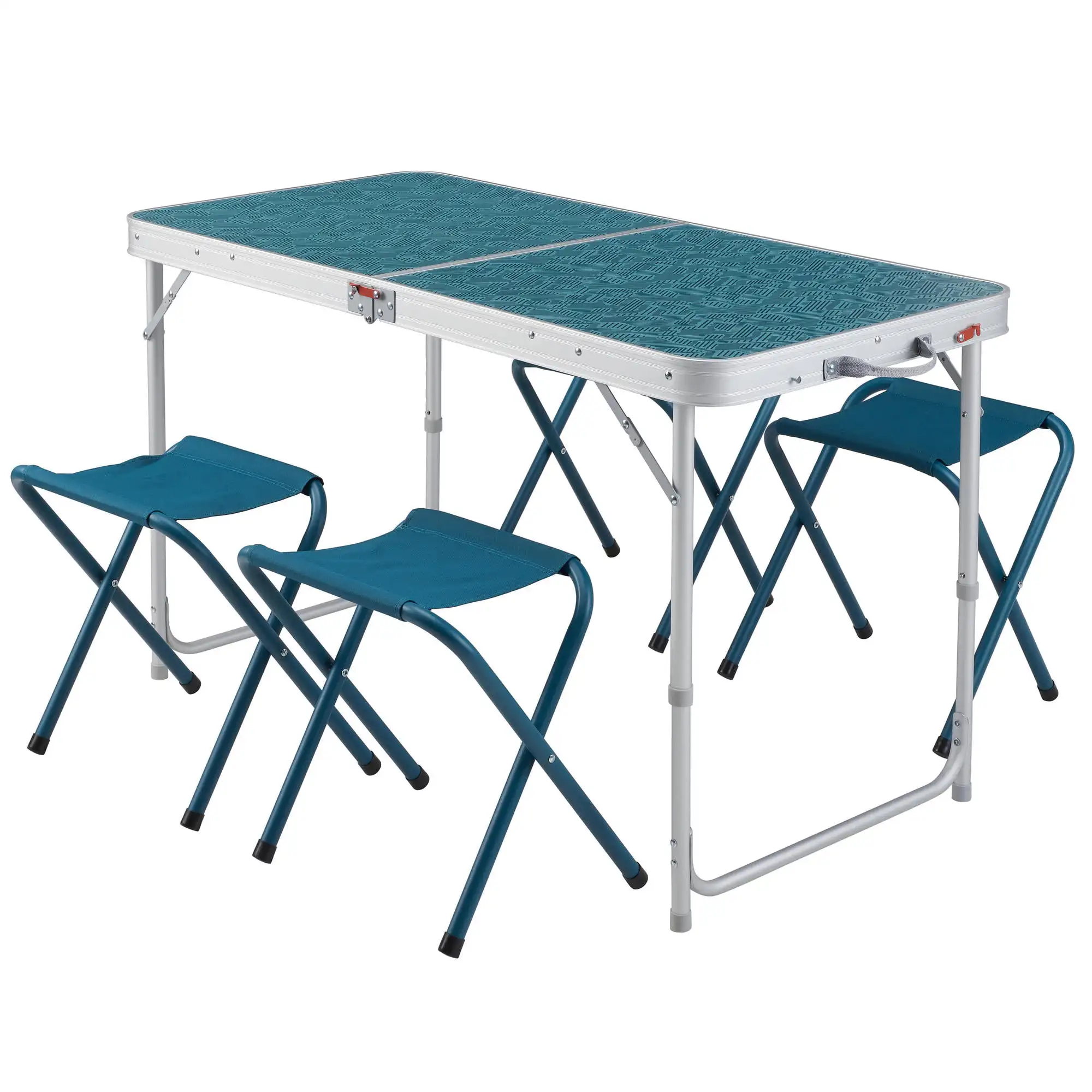 Складной стол для кемпинга в помещении и на открытом воздухе, 4 стула, синий