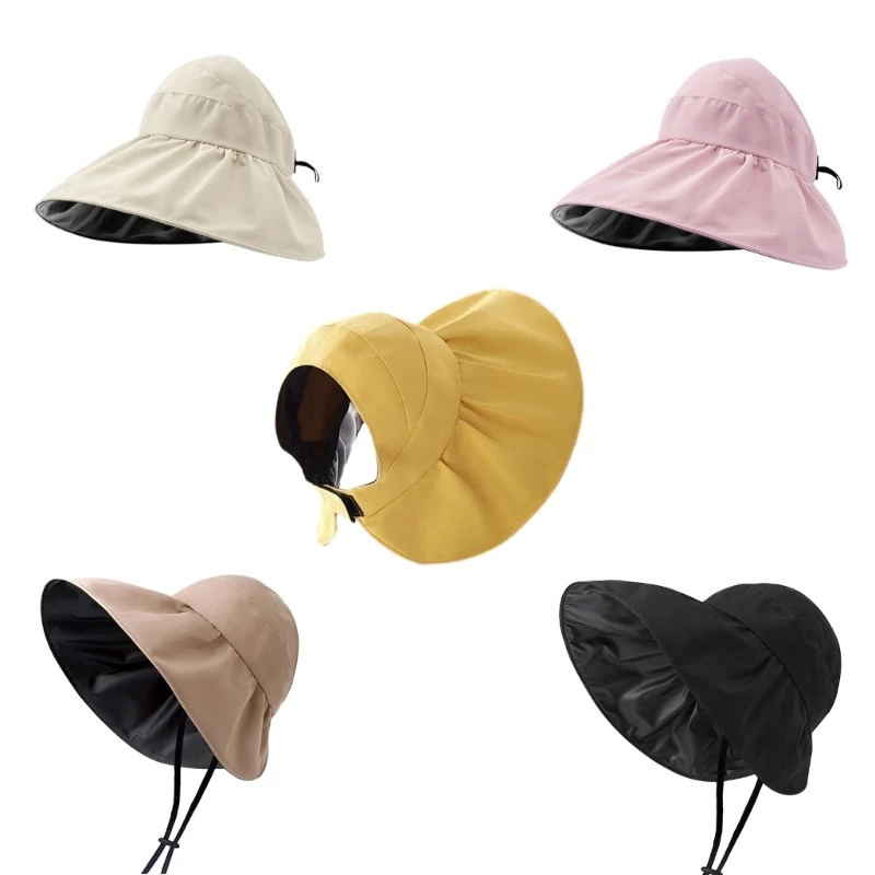 Козырьки для женской широкополой пляжной шляпы с открытым верхом UPF50 + Защита G5AE