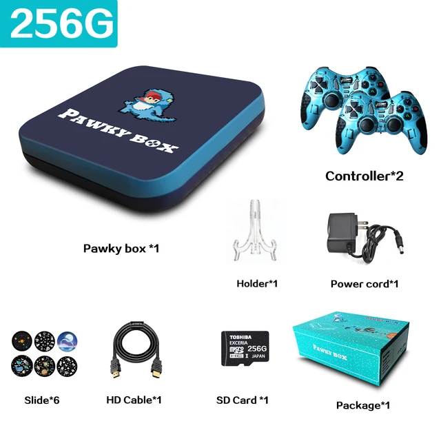 Pawky Box Супер Игровая консоль Для PS1/DC/N64/PSP 50000 + Ретро Игровой Плеер С Беспроводными Контроллерами 4K Wifi TV Видеоигры