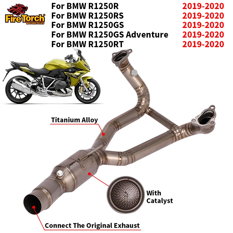 Накладка Для BMW R1250 R 1250 R RS RT GS Adventure 2019-2020 Полная Выхлопная Система Мотоцикла Модифицированная Передняя Соединительная Труба Из Титанового Сплава
