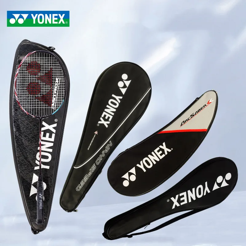 Оригинальный Чехол для ракетки для бадминтона YONEX, сумка для ракетки для бадминтона, вмещает 2 ракетки, Плюшевый чехол для ракетки YY из натуральной кожи