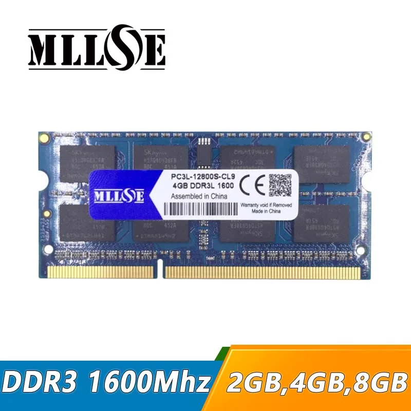 MLLSE 2 гб 4 ГБ 8 ГБ 16 ГБ DDR3 1600 МГц pc3-12800 so-dimm оперативная память для ноутбука, 2g 4g 8g DDR3L 1600 МГц PC3L-12800 memoria ноутбук