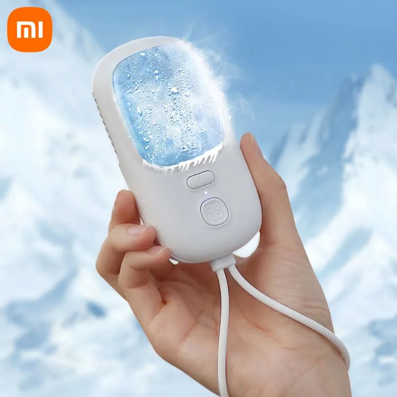 Xiaomi Ice Fan Шейный вентилятор Ice Для восстановления кожи Успокаивающий и увлажняющий Косметический инструмент Полупроводниковое охлаждение Охлаждающий пакет со льдом