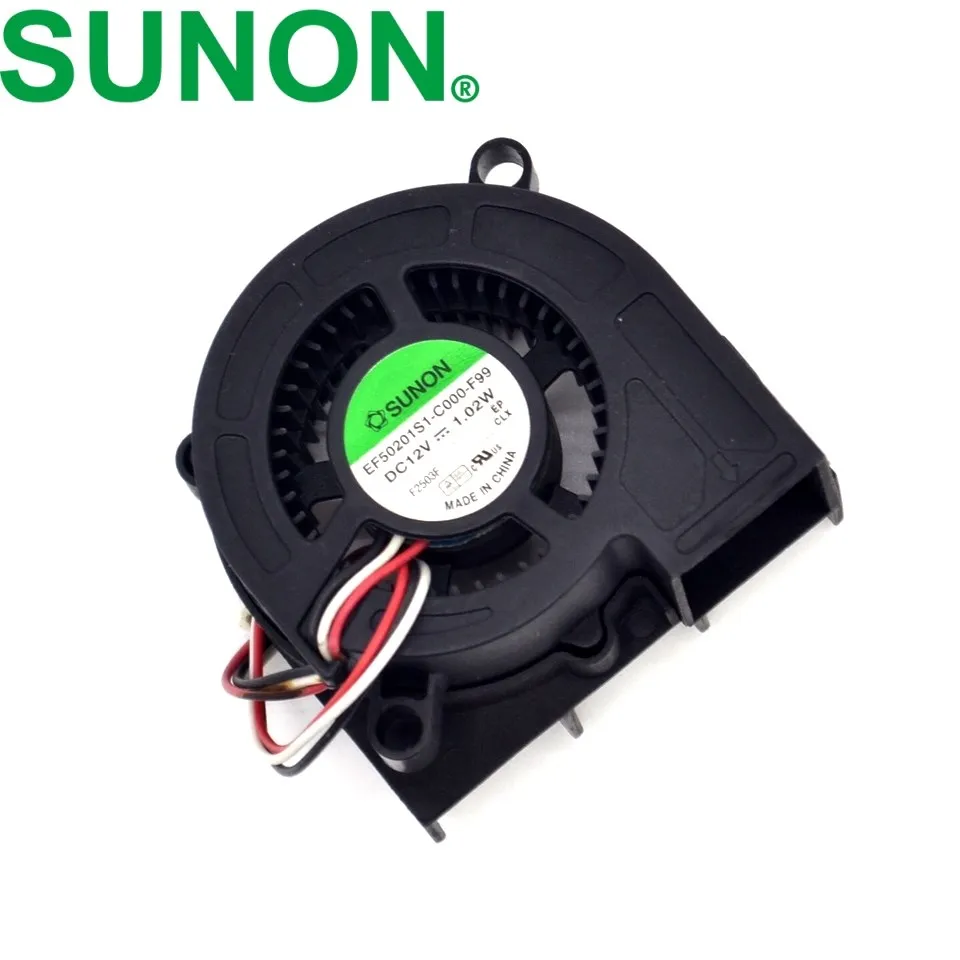 Охлаждающий вентилятор EF50201S1-C000-F99 5020 DC12V 1,02 Вт 3-проводной проектор для SUNON