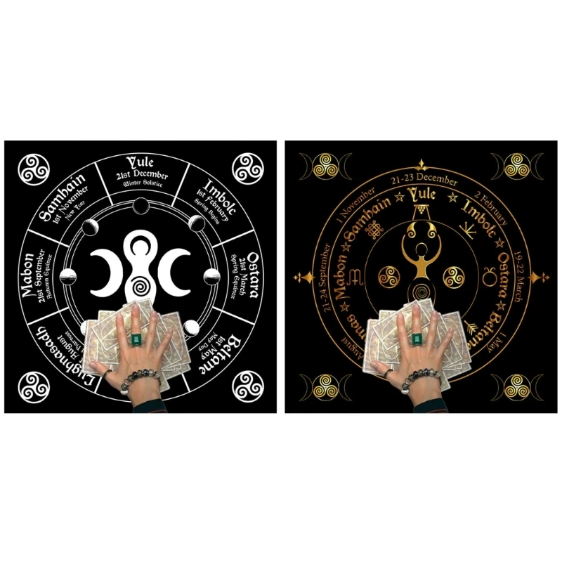 Скатерть для карт Таро с 12 созвездиями, гадание на удачу, астрология для оракулов, коврик для карт, ткань, алтари для гадания, настольная игра