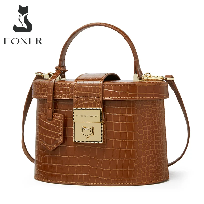 Бренд FOXER, женские сумки через плечо с рисунком крокодиловой кожи, мини-сумки, сумка-мессенджер, Женская сумка-тоут, Женский кошелек с панелями, подарок