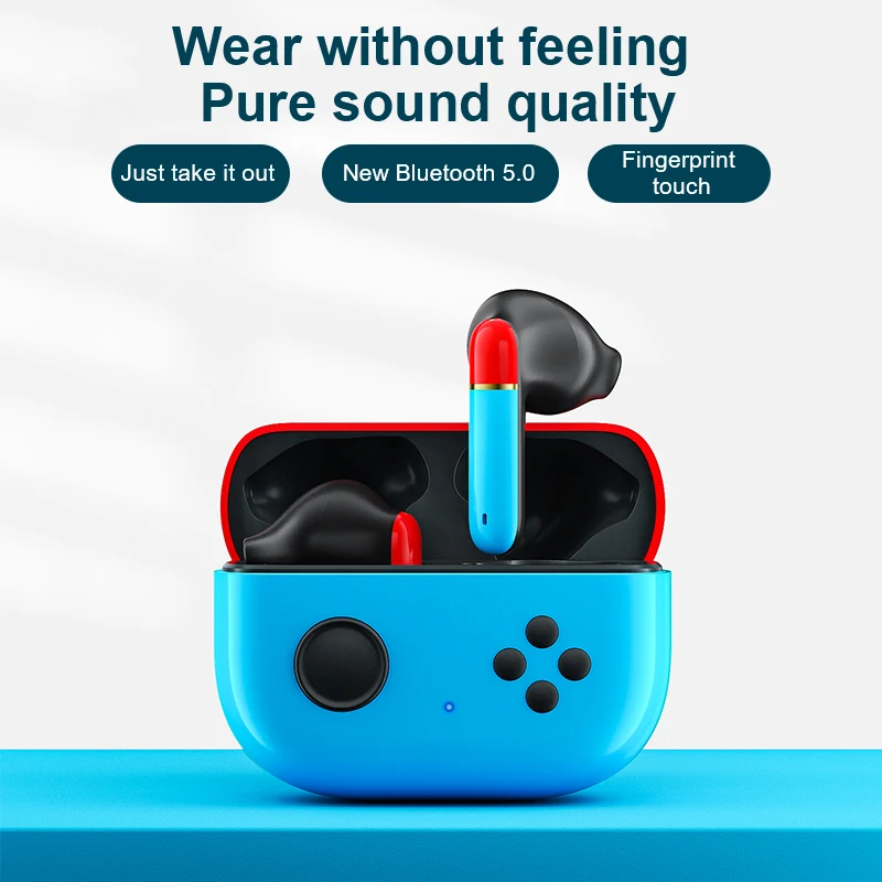 Новая Bluetooth-совместимая гарнитура TWS, игровые наушники, красочные беспроводные наушники с низкой задержкой, постоянно висящий человек
