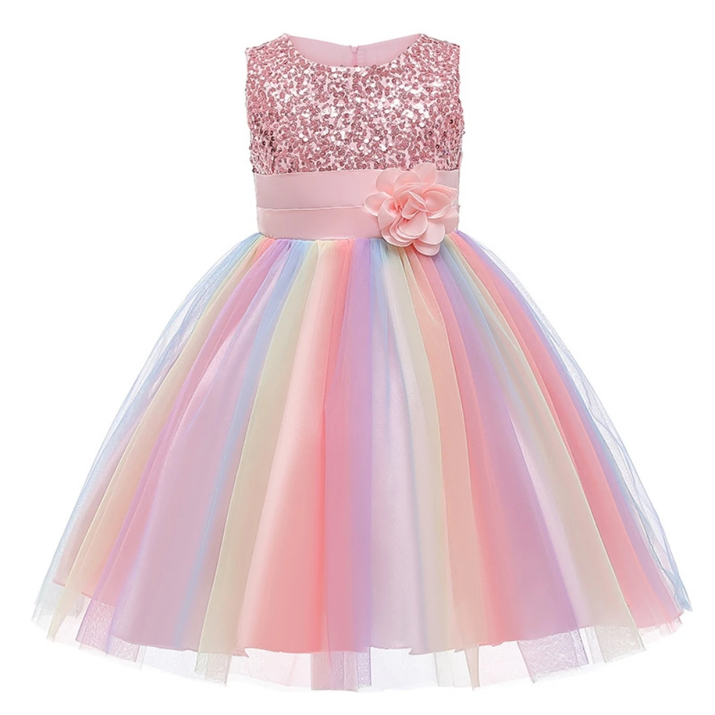 Платье Принцессы для девочек, Сетчатое вечернее платье в стиле пэчворк, Реквизит для детской вечеринки, Свадебное платье для девочек