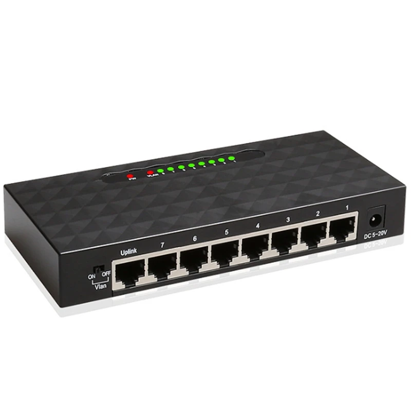 8-портовый Гигабитный сетевой коммутатор 1000 Мбит /с Gigabit Ethernet Сетевой коммутатор Lan Hub Ethernet Smart Switcher EU Plug