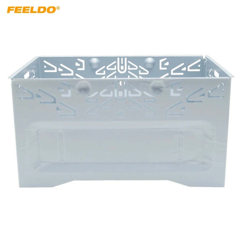 FEELDO, 1 шт., Автомобильная Стереозвуконаправляющая Лицевая рамка, панель для установки ISO 2DIN, Металлическая клетка # FD-3588