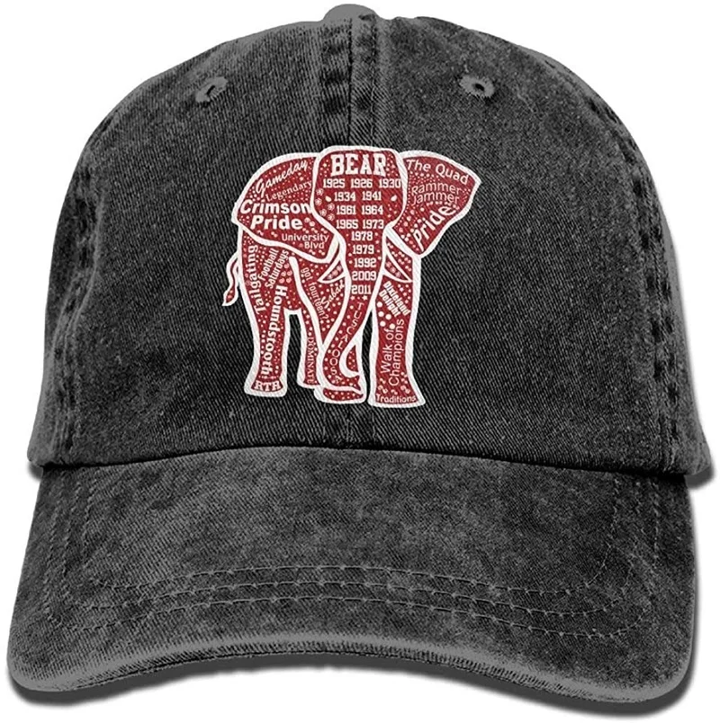 Уникальная Алабамская шляпа с рисунком красного слона Унисекс, Винтажные хлопковые бейсболки Snapback, мужские бейсболки, Хлопковые джинсовые кепки