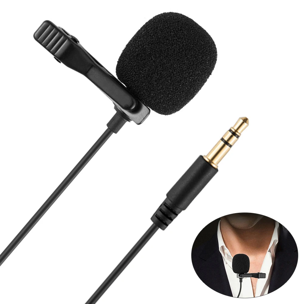 Металлический микрофон Всенаправленной емкости 3,5 мм Разъемы Петличный микрофон Мини Аудио Микрофон для ПК, ноутбука, звуковой карты