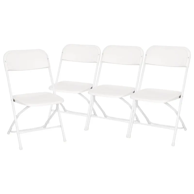 Набор из 4 красивых белых складных стульев, портативных и удобных для удобного хранения, идеально подходящих для любого случая. Складной подоконник для табурета