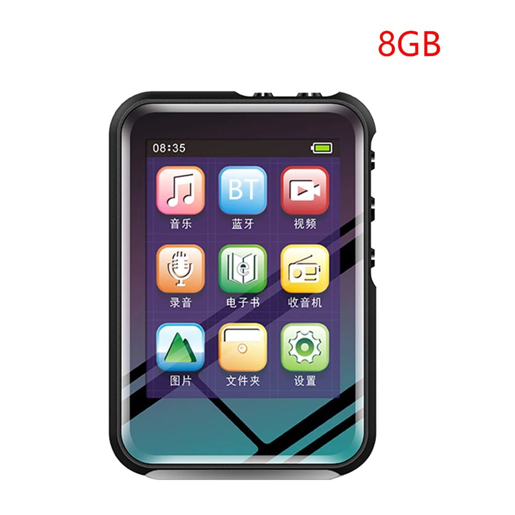 MP3-плеер Bluetooth 4 0 FM-магнитофон Hi-Fi звук без потерь, 2,4-дюймовый экран, мультимедийный плеер MP4 8 ГБ