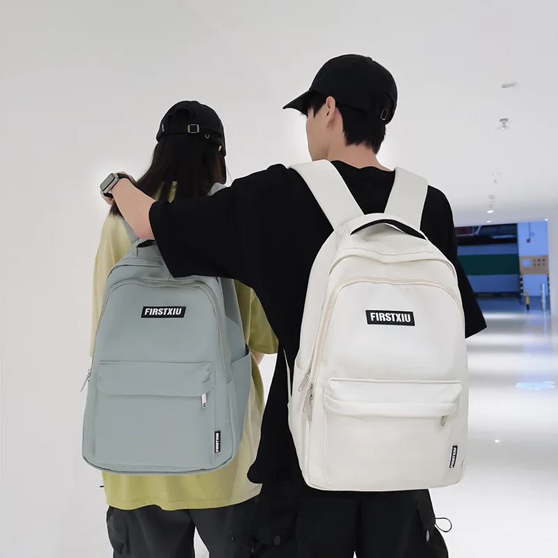 2023 Школьный рюкзак Большой емкости, студенческий минималистичный стиль, студенческая пара, Рюкзак
