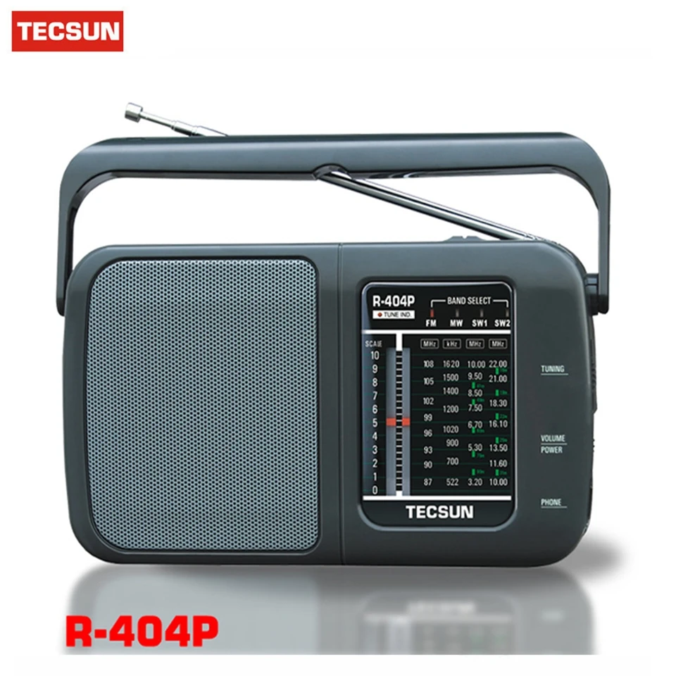 AWIND TECSUN R-404 R404P R-404P Радио Портативное MW SW FM-радио Высокочувствительный Цифровой Радиоприемник Со Встроенным Динамиком