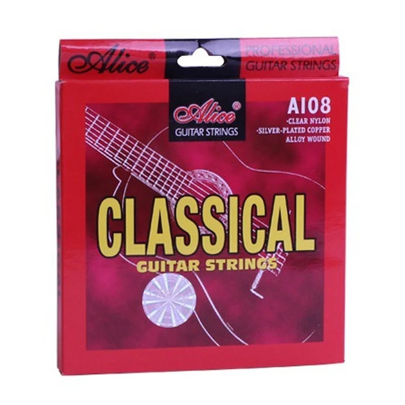 Набор струн для классической гитары 6-струнная Классическая Гитара Прозрачные Нейлоновые Струны С Посеребренной Раной Из Медного Сплава - A108