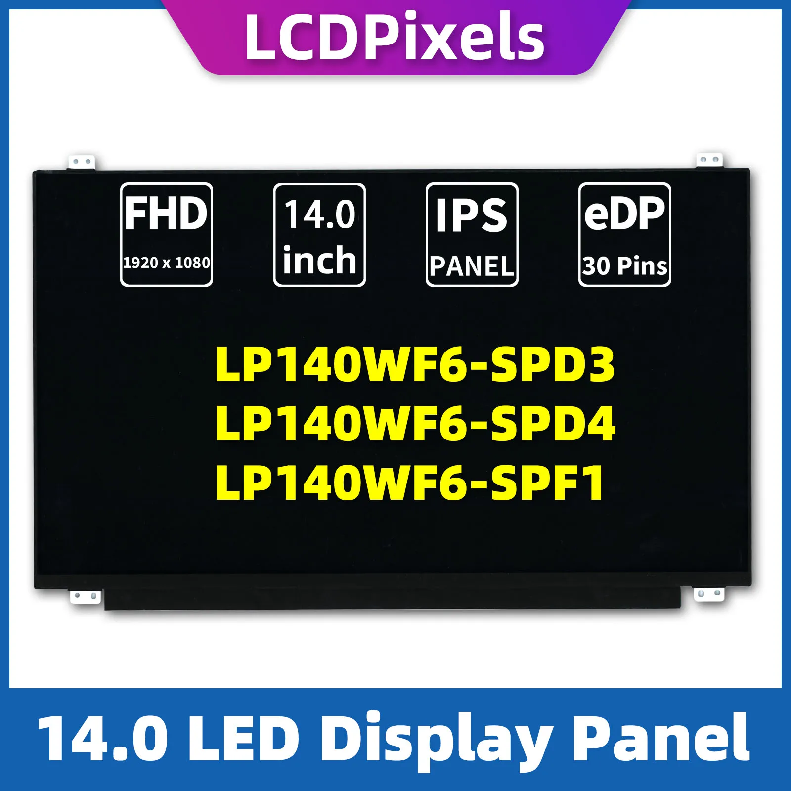 ЖК-дисплей Пикселей 14,0 Дюймов Экран Ноутбука Для LP140WF6-SPD3 LP140WF6-SPD4 LP140WF6-SPF1 Матрица 1920*1080 EDP 30 Pin IPS Экран
