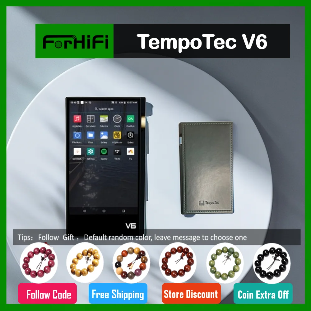 TempoTec V6 DAP Android Hi-Fi Музыкальный Плеер MP3 Портативный Двойной AK4493SEQ DAC DSD512 WIFI Двусторонний Bluetooth MQA