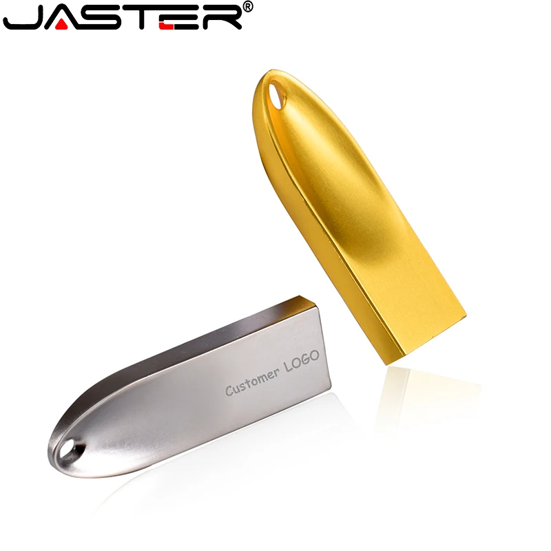 Флэш-диск JASTER USB2.0 серебристый 4 ГБ 8 ГБ 16 ГБ 32 ГБ 64 ГБ 128 ГБ золотой портативный внешний накопитель memory stick эмблема на заказ