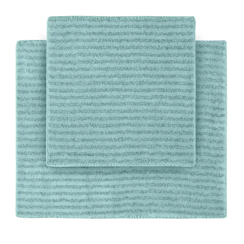 Коврик-гирлянда Шеридан, Комплект из 2 частей нейлонового моющегося коврика для ванной, Морская пена