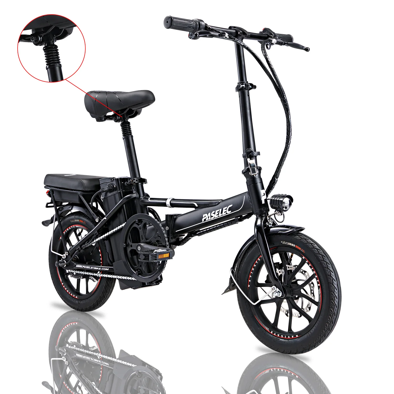 Склад в США 14-дюймовый электрический складной велосипед для поездок на работу mini ebike с педалями