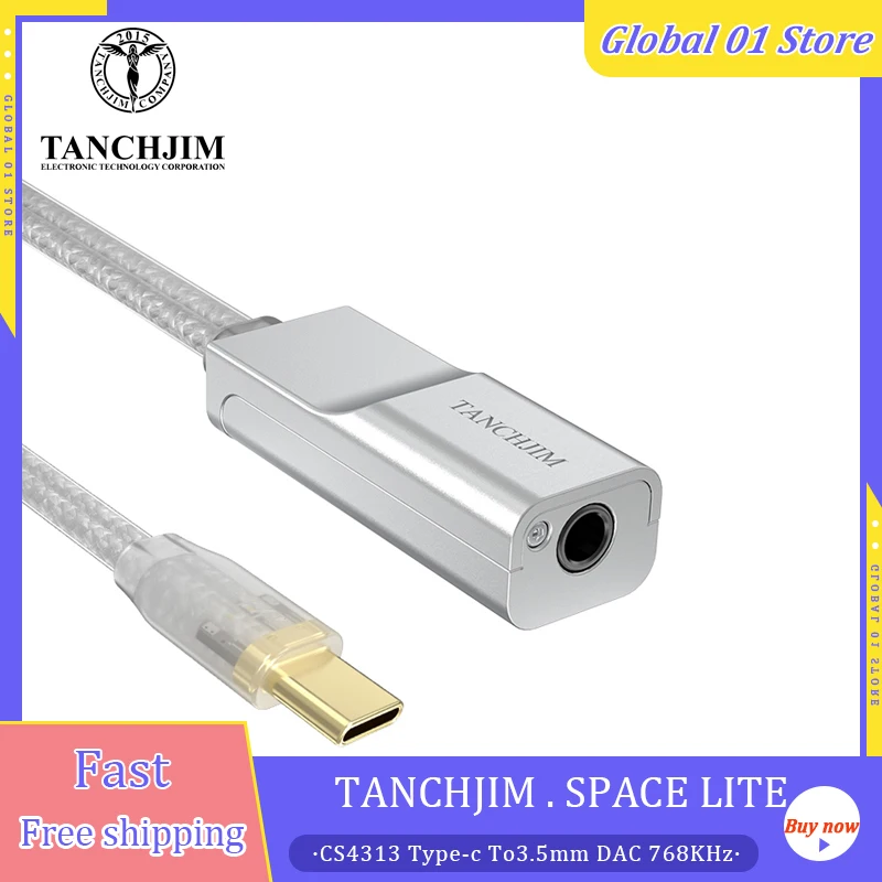 TANCHJIM SPACE LITE USB C DAC Усилитель для наушников CS43131 Ключ Type-c до 3,5 мм Hi-Fi Портативный Усилитель DSD256 32-Битный Декодер 768 кГц