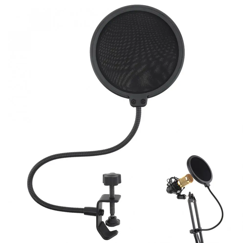 диаметр 100 мм 155 мм, Двухслойный студийный микрофон, Ветрозащитная маска, микрофонный поп-фильтр, экран для выступлений, запись пения в студии
