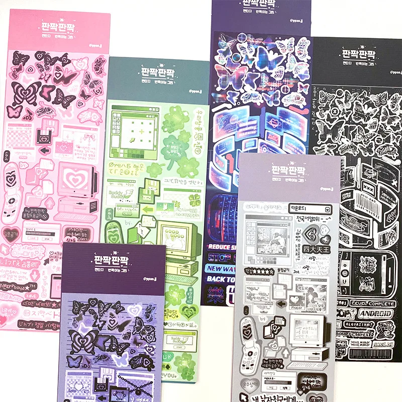Корейская национальная бумажная наклейка ins-sticker, наклейка для справочника, винтажная текстовая наклейка для диалога по мобильному телефону, наклейка для справочника guka