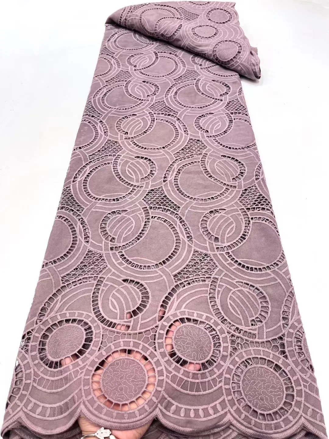 Высококачественный Французский пунш, 5 Ярдов Кружевной ткани с вышивкой, Африканская Водорастворимая Кружевная ткань Volie Для Свадебной одежды для выпускного вечера, платье