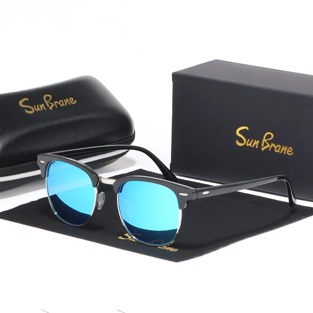 Мужские солнцезащитные очки UV400, Модная оправа без оправы, Винтажные брендовые дизайнерские солнцезащитные очки с оттенками Лучей для мужчин и женщин, Gafas De Sol