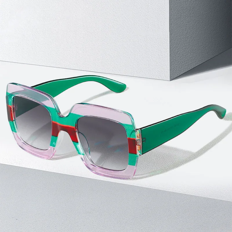 Модные солнцезащитные очки в квадратной оправе в стиле ретро с большой оправой, поляризованные, защищающие от ультрафиолета UV400, повседневные солнцезащитные очки для взрослых, женщин, мужчин